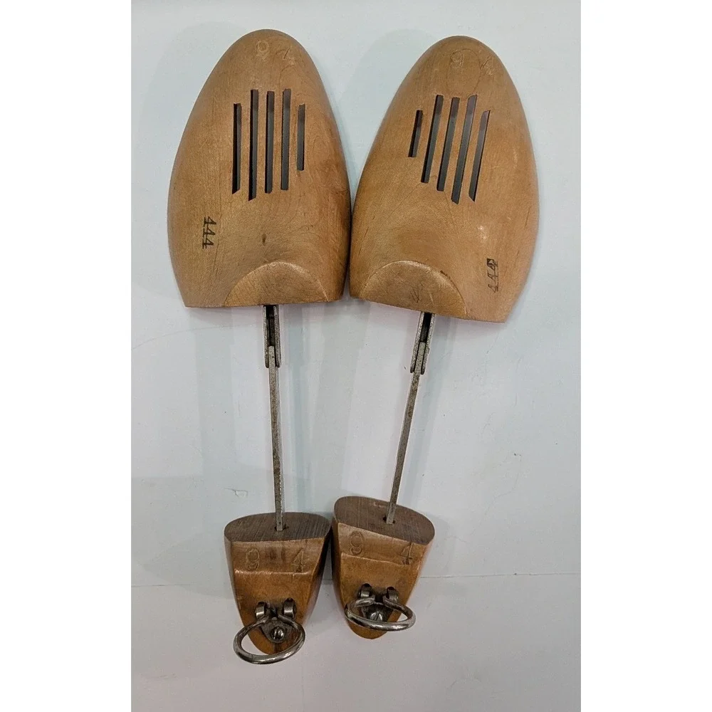 Rochester Shoe Tree Co Shoe Trees Mens 9 Natural Wood Good Vintage Detroit 444